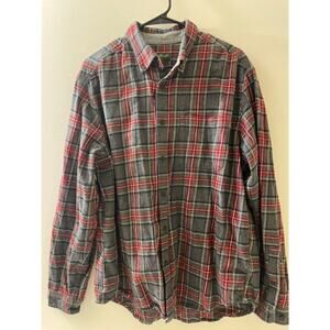 Eddie Bauer‎ Men's Size XL Cotton Flannel Button Up Outdoors Long Sleeve Shirt